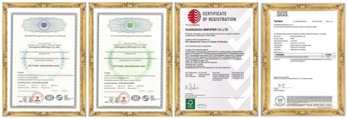 ISO9001 ISO14001 FDA SGS White PE Coated Paper Glossy Food safe Customized
