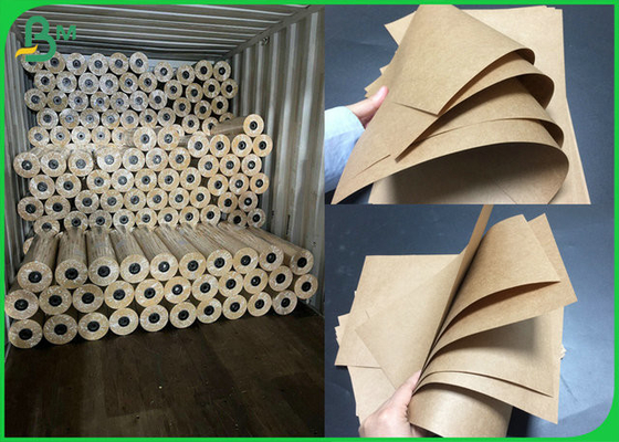 1100mm 80gsm مواد مورد تایید FDA ایالات متحده آمریکا رول جامبول کاغذ کرافت قهوه ای برای بسته بندی مواد غذایی