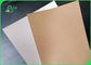 140 - 170 گرم ضخامت کاغذ یک بسته کاغذ سفید / قهوه ای کرافت برای بسته بندی