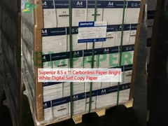 کاغذ فوق العاده 8.5 × 11 بدون کربن سفید روشن کاغذ خود کپی دیجیتال