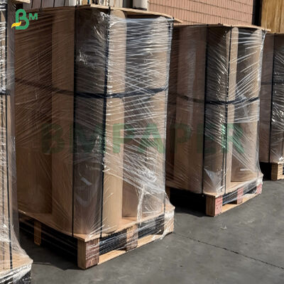 قهوه ای یک طرف درخشان شیشه ای ماشین خطوط قهوه ای کاغذ کرافت 80g رول