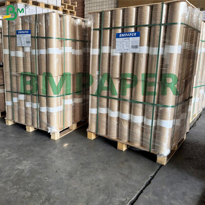 Unbleached MG Striped Kraft Paper High Gloss One Side for Luxury Bags