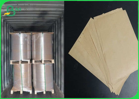 FDA گواهی 50gsm 50gsm 60gsm بسته بندی مواد غذایی کاغذ کرافت قهوه ای طبیعی