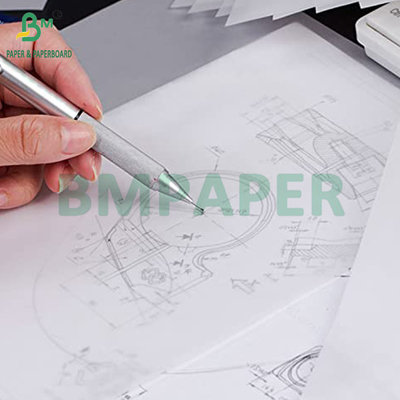 63gsm 73gsm سفید اسکیچینگ کاغذ ردیابی رول برای صنایع دستی DIY 18 X 24 اینچ