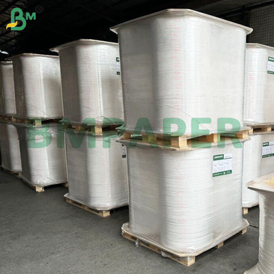 کاغذ بسته بندی سفید قابل بازیافت از نوع مواد غذایی، رول بسته بندی چوبی در 24 / 28 GSM