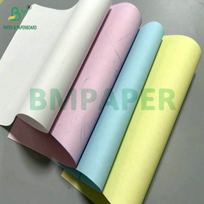 50 گرم 60 گرم 8.5 اینچ x 14 اینچ رنگ صورتی آبی کاغذ بدون کربن برای رسید تحویل