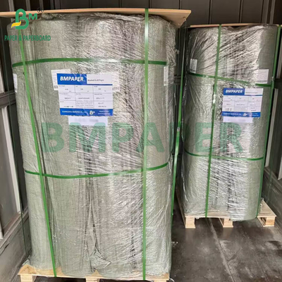 0.55 میلیمتر 0.60 میلیمتر قهوه ای تیره رول کاغذ کرافت شوی شده برای جین برچسب 150 سانتی متر X 100 متر