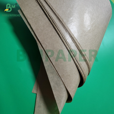 50 گرم کاغذ کرافتی قهوه ای ریبدار برای کیسه های دانه قهوه 750 میلی متر یک طرف درخشان