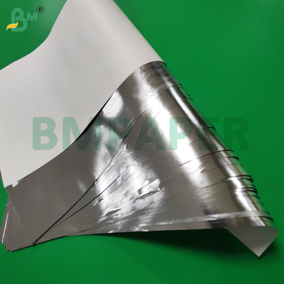 کاغذ متالایز نقره ای آلومینیومی یک طرفه با مقاومت در برابر رطوبت برای برچسب های آبجو 70 گرم