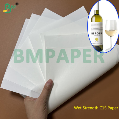 65 گرام 75 گرام کاغذ C1S با مقاومت مرطوب در برابر آب برای برچسب های شراب 70 سانتی متر 80 سانتی متر