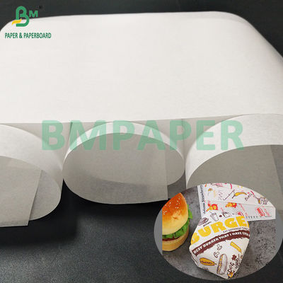 40gm کاغذ سفید ضد چرب کیت5 کیت7 برای بسته بندی همبرگر
