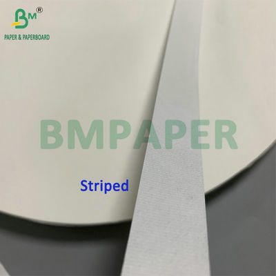 Food Grade 25g White Striped Straw Packaging Paper 24mm / 32mm Wood Pulp