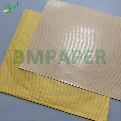 40gsm Golden Yellow Virgin Striped Kraft Paper Sheets, High Wet Strength