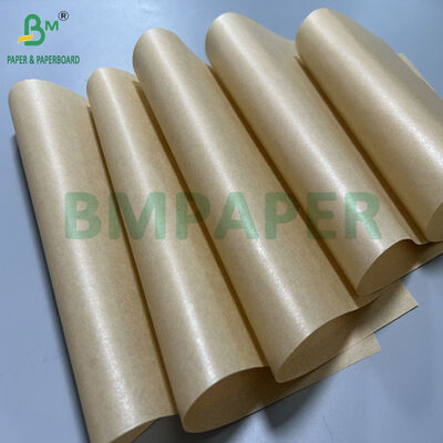 30gsm 35gsm 40gsm قهوه ای رنگ سیلیکون کاغذ پخت و پز برای کباب 75 سانتی متر عرض
