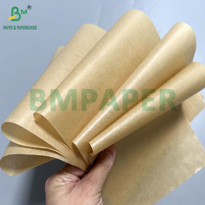30gsm 35gsm 40gsm قهوه ای رنگ سیلیکون کاغذ پخت و پز برای کباب 75 سانتی متر عرض