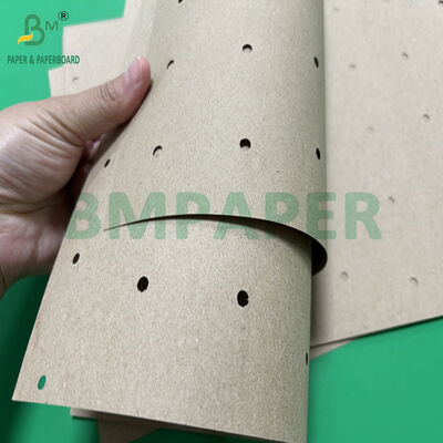 کاغذ قهوه‌ای سوراخ‌دار عرض ۱.۶۵ متر و ۱.۸ متر با گرماژ ۶۰ گرم و ۷۰ گرم، ۲۵ کیلوگرم در رول برای پوشاک