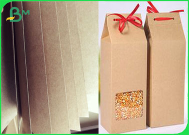 بازیافت شده Bobina De Paper Kraft 110 - 220gsm ضد رطوبت برای بسته بندی
