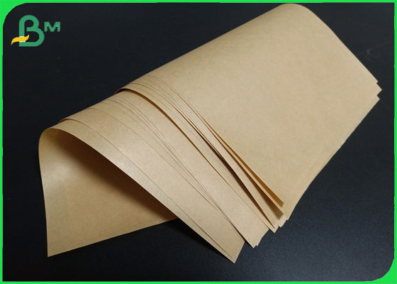 FDA گواهی 50gsm 50gsm 60gsm بسته بندی مواد غذایی کاغذ کرافت قهوه ای طبیعی