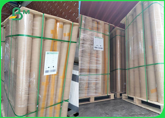 1.4 متر X 300 متر کاغذ بسته بندی کاغذ 80gsm بسته کاغذ رول رنگ قهوه ای