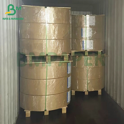 مواد غذایی امن 350gm قهوه ای Kraft + 15g PE پوشانده رول کاغذ لایه دار
