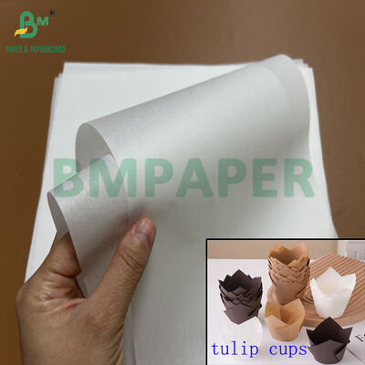 کاغذ مقاوم در برابر چربی ایمنی غذایی 30 گرمی 40 گرمی برای فنجان پخت تولپ، قرقره 1100 میلی‌متری 1200 میلی‌متری